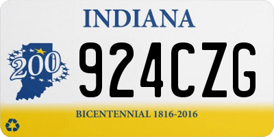 IN license plate 924CZG