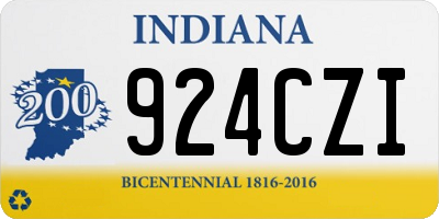 IN license plate 924CZI