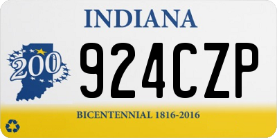 IN license plate 924CZP