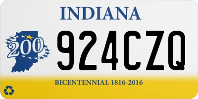 IN license plate 924CZQ
