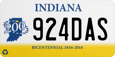IN license plate 924DAS