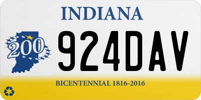 IN license plate 924DAV