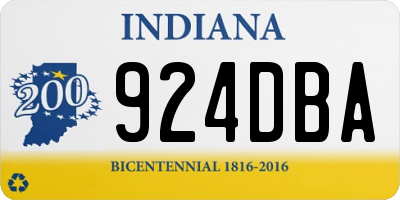 IN license plate 924DBA