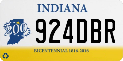 IN license plate 924DBR