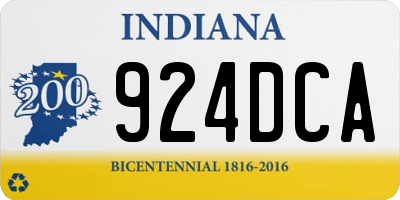 IN license plate 924DCA