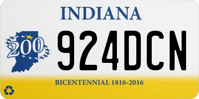 IN license plate 924DCN