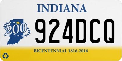 IN license plate 924DCQ