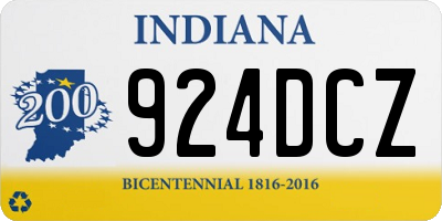 IN license plate 924DCZ