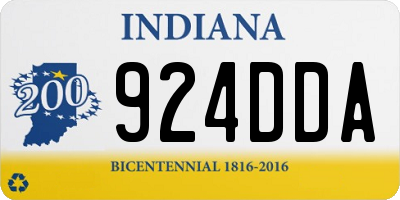 IN license plate 924DDA