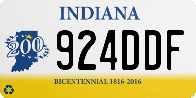 IN license plate 924DDF