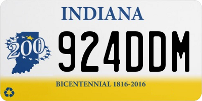 IN license plate 924DDM