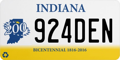 IN license plate 924DEN