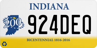 IN license plate 924DEQ