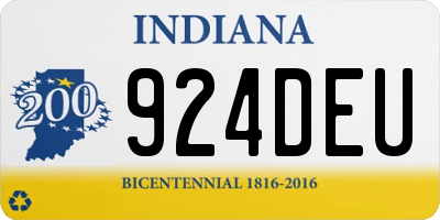 IN license plate 924DEU