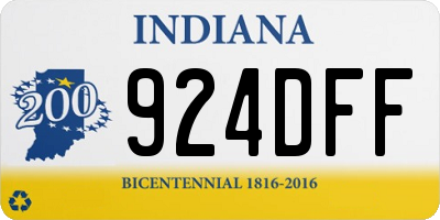 IN license plate 924DFF