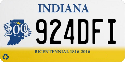IN license plate 924DFI