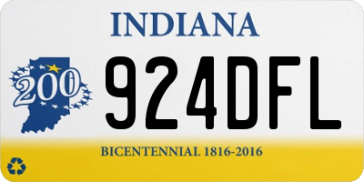 IN license plate 924DFL