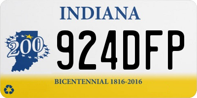 IN license plate 924DFP