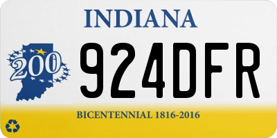 IN license plate 924DFR