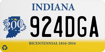 IN license plate 924DGA