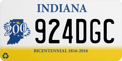 IN license plate 924DGC