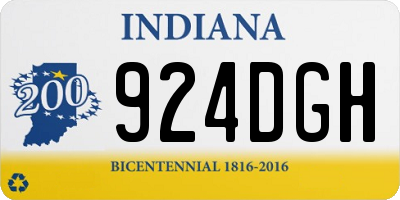 IN license plate 924DGH