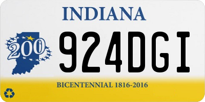 IN license plate 924DGI