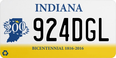 IN license plate 924DGL
