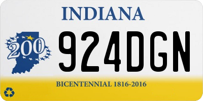 IN license plate 924DGN