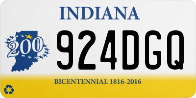 IN license plate 924DGQ