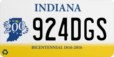 IN license plate 924DGS