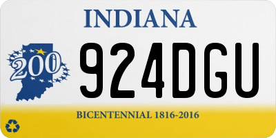 IN license plate 924DGU