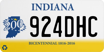 IN license plate 924DHC