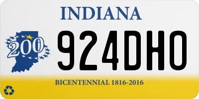 IN license plate 924DHO