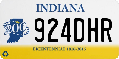 IN license plate 924DHR