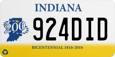 IN license plate 924DID