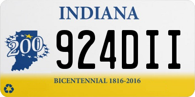 IN license plate 924DII