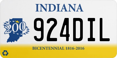 IN license plate 924DIL