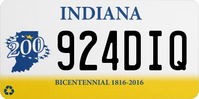 IN license plate 924DIQ
