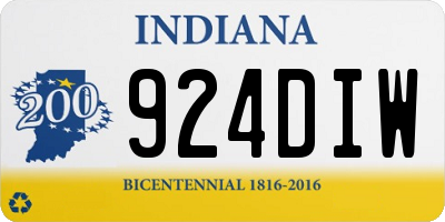 IN license plate 924DIW