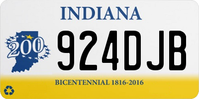 IN license plate 924DJB