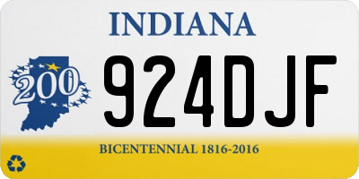 IN license plate 924DJF