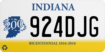 IN license plate 924DJG