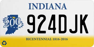 IN license plate 924DJK