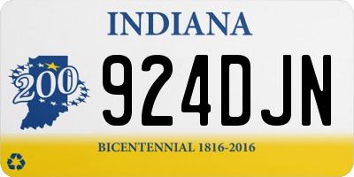 IN license plate 924DJN