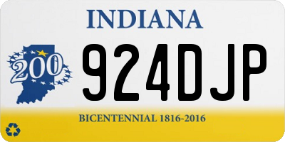 IN license plate 924DJP