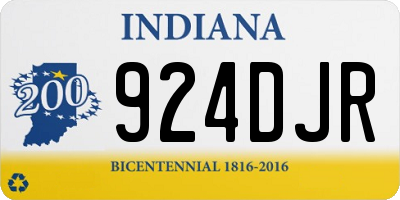 IN license plate 924DJR
