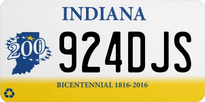 IN license plate 924DJS