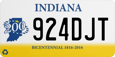 IN license plate 924DJT