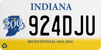 IN license plate 924DJU